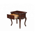 High quality solid wood accent bedside lightstand table with drawers